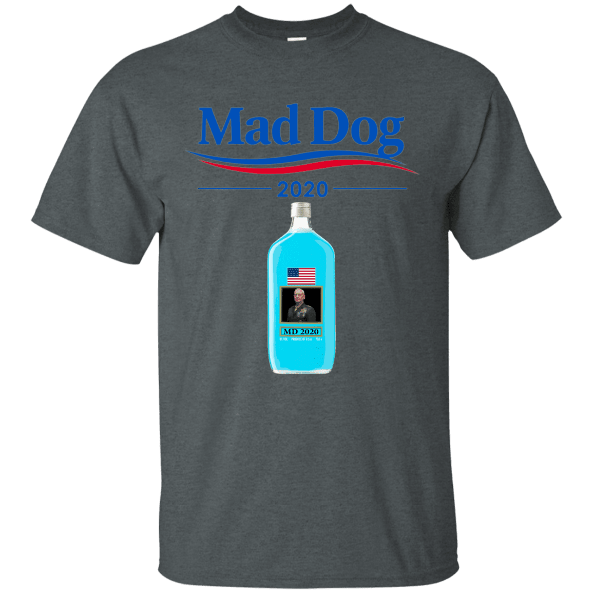 Military T-Shirt "Funny Mad Dog 2020 Blue Men" Front-TShirt-General-Veterans Nation