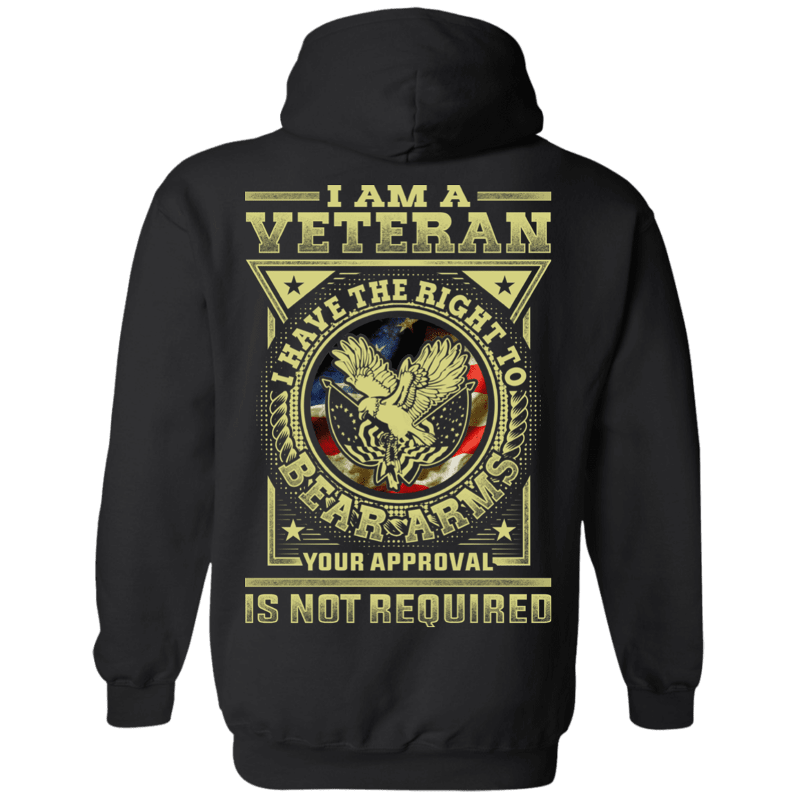 Military T-Shirt "Veteran Have the Right To Bear Arms" Men Back-TShirt-General-Veterans Nation