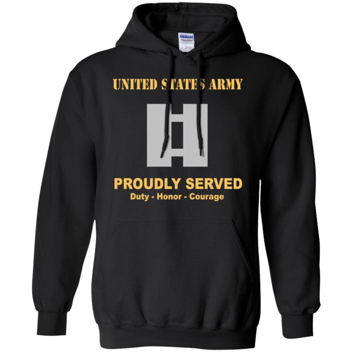 US Army O-3 Captain O3 CPT Commissioned Officer Ranks Men Front Shirt US Army Rank-TShirt-Army-Veterans Nation