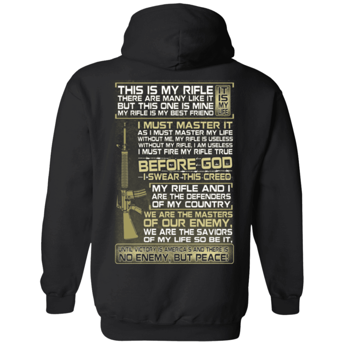 Military T-Shirt "Veteran - This is My Rifle I Must Master It"-TShirt-General-Veterans Nation