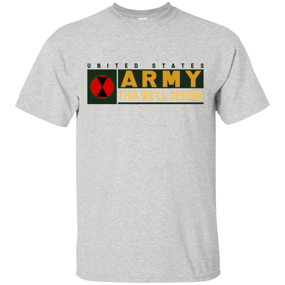 US Army 7th Infantry Division- This We'll Defend T-Shirt On Front For Men-TShirt-Army-Veterans Nation