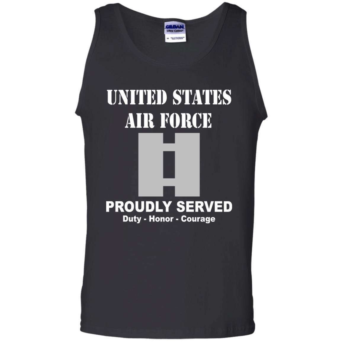 US Air Force O-3 Captain Capt O3 Commissioned Officer Ranks Men Front T Shirt For Air Force-TShirt-USAF-Veterans Nation