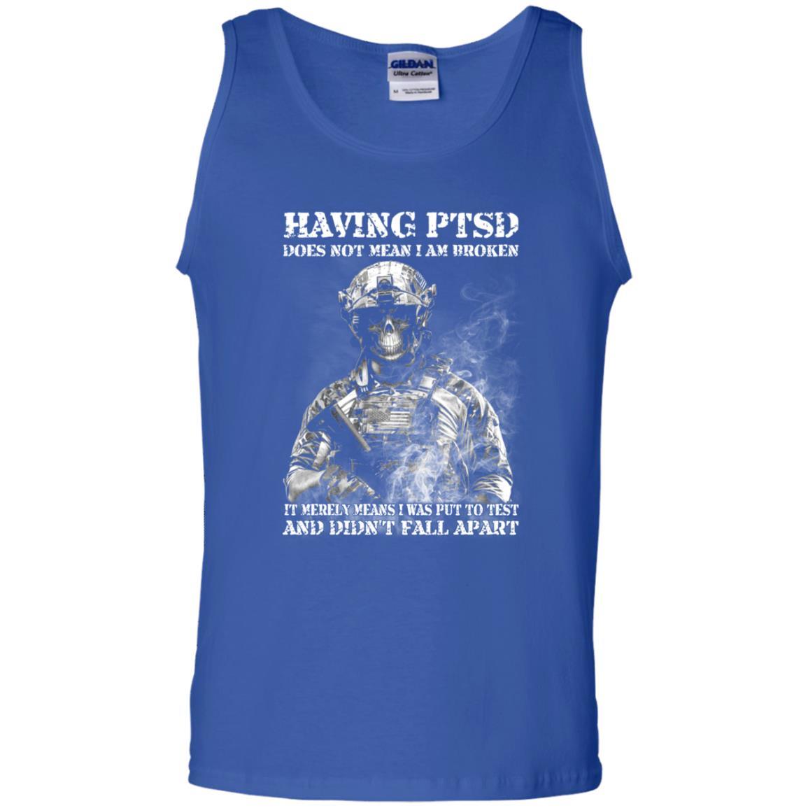 Military T-Shirt "Having PTSD - Didn't Fall Apart Men On" Front-TShirt-General-Veterans Nation