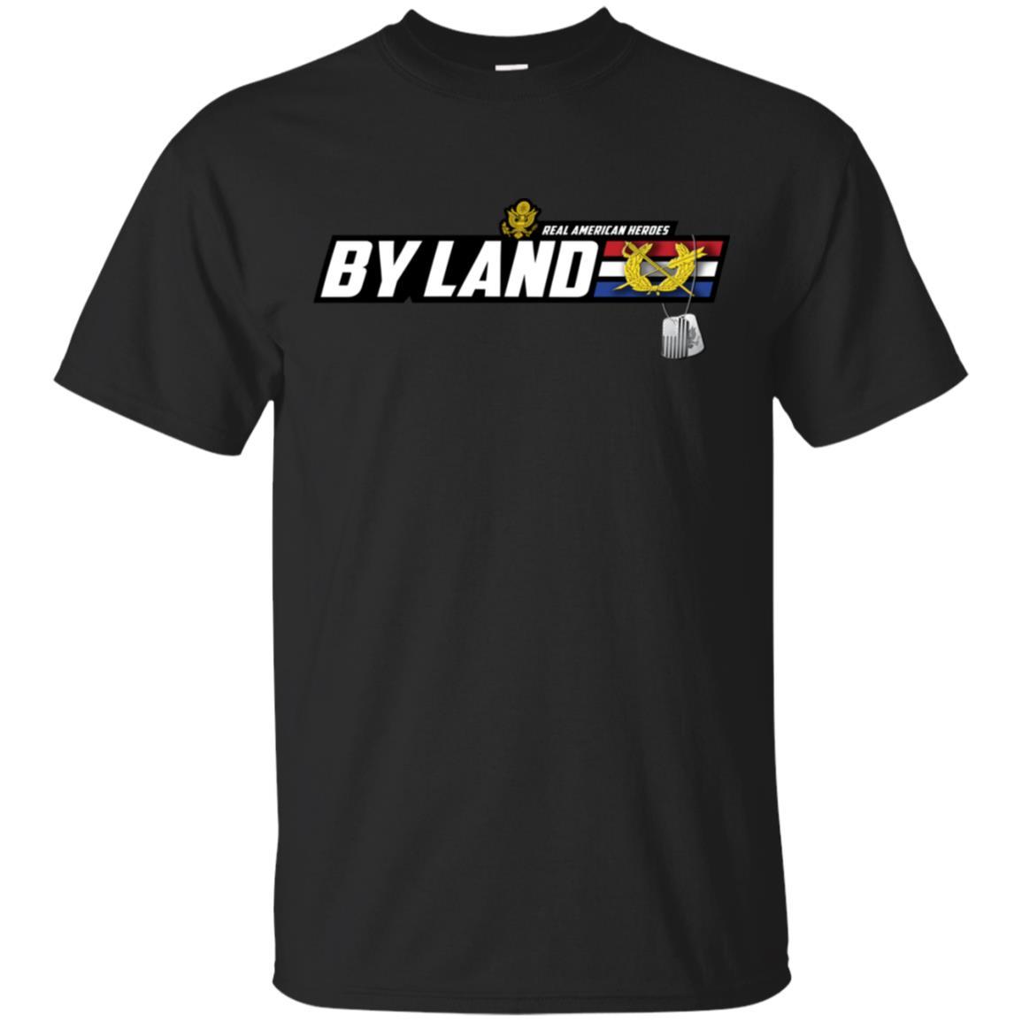 US Army T-Shirt "Judge Advocate General's Corps Real American Heroes By Land" On Front-TShirt-Army-Veterans Nation