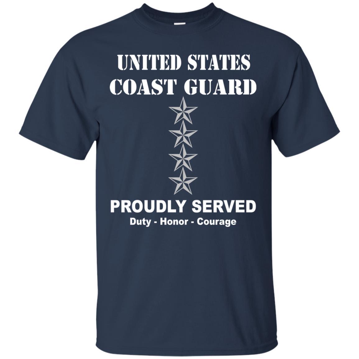 US Coast Guard O-10 Admiral O10 ADM Flag Officer Men Front USCG T Shirt-TShirt-USCG-Veterans Nation