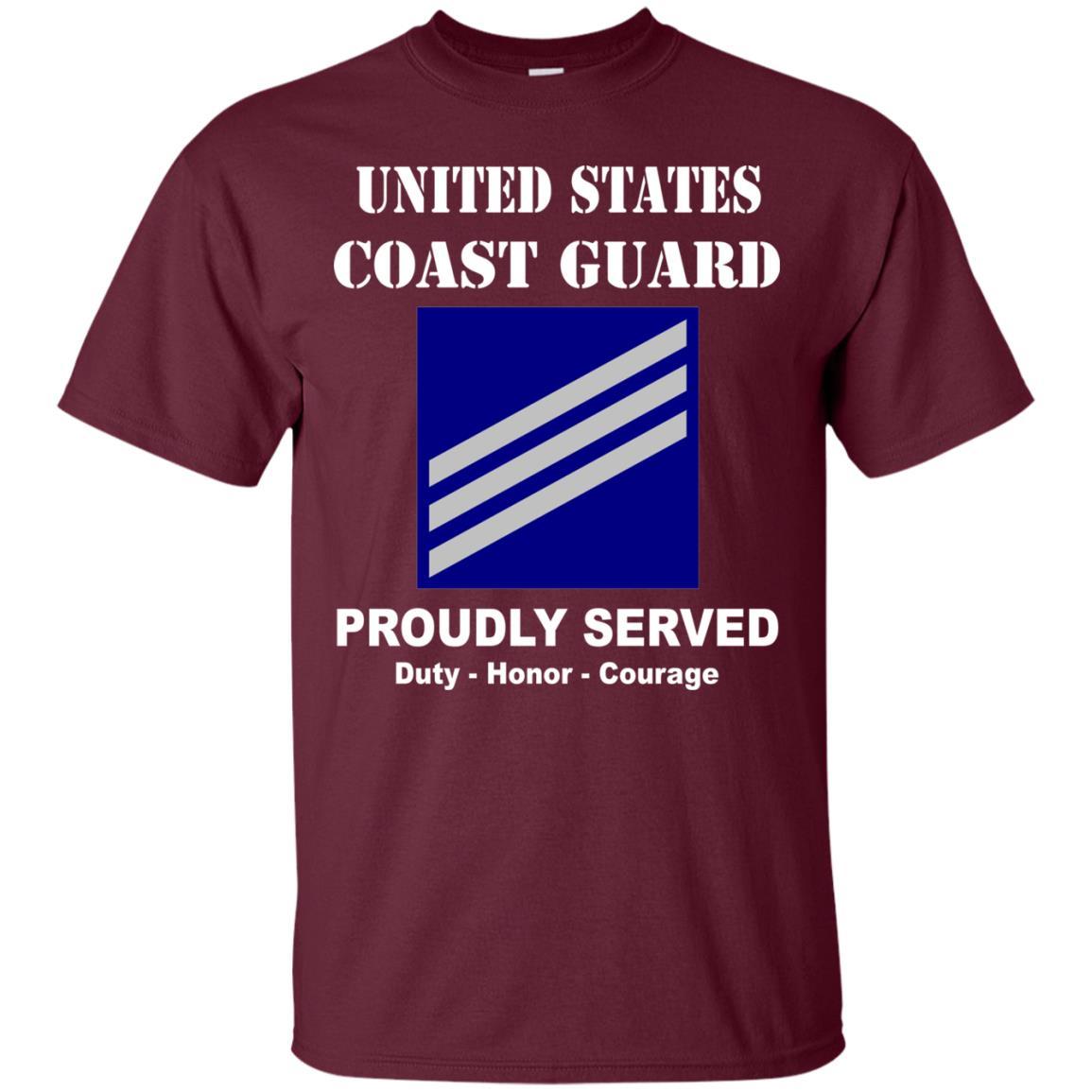 US Coast Guard E-3 Seaman E3 SN Seaman Men Front USCG T Shirt-TShirt-USCG-Veterans Nation