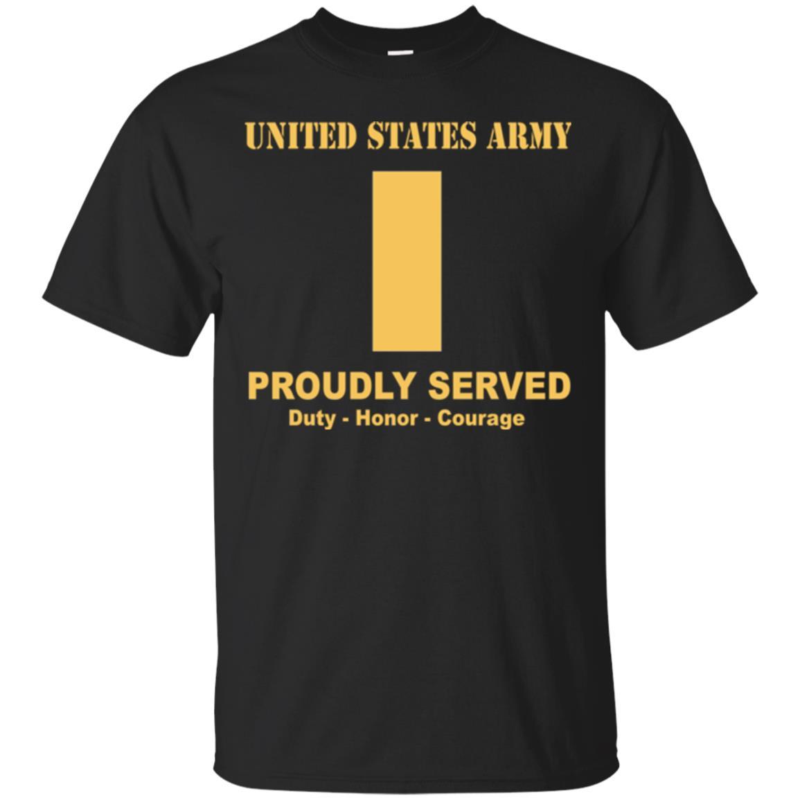 US Army O-1 Second Lieutenant O1 2LT Commissioned Officer Ranks Men Front Shirt US Army Rank-TShirt-Army-Veterans Nation