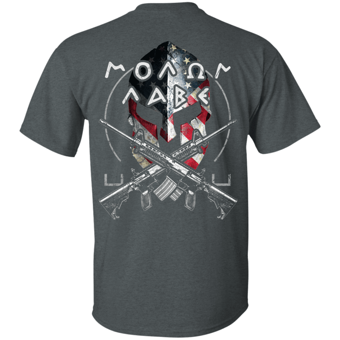 Military T-Shirt "Veteran - Molon Labe - Come And Take Them" - Men Back-TShirt-General-Veterans Nation