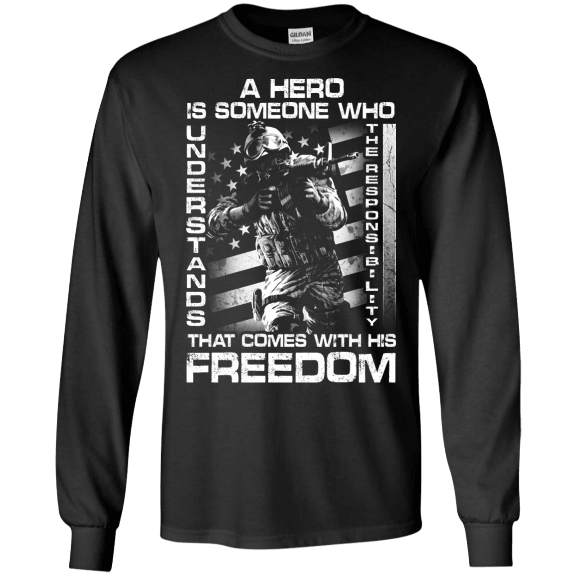 Military T-Shirt "A Hero Is Someone Who Understands The Responsibility"-TShirt-General-Veterans Nation