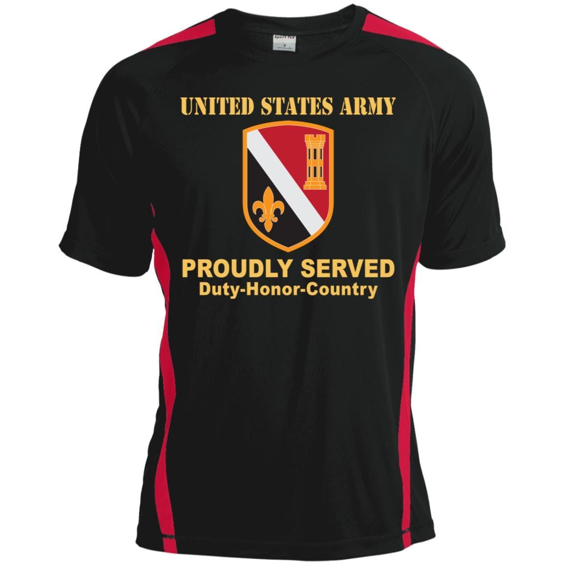 US ARMY 225TH ENGINEER BRIGADE- Proudly Served T-Shirt On Front For Men-TShirt-Army-Veterans Nation