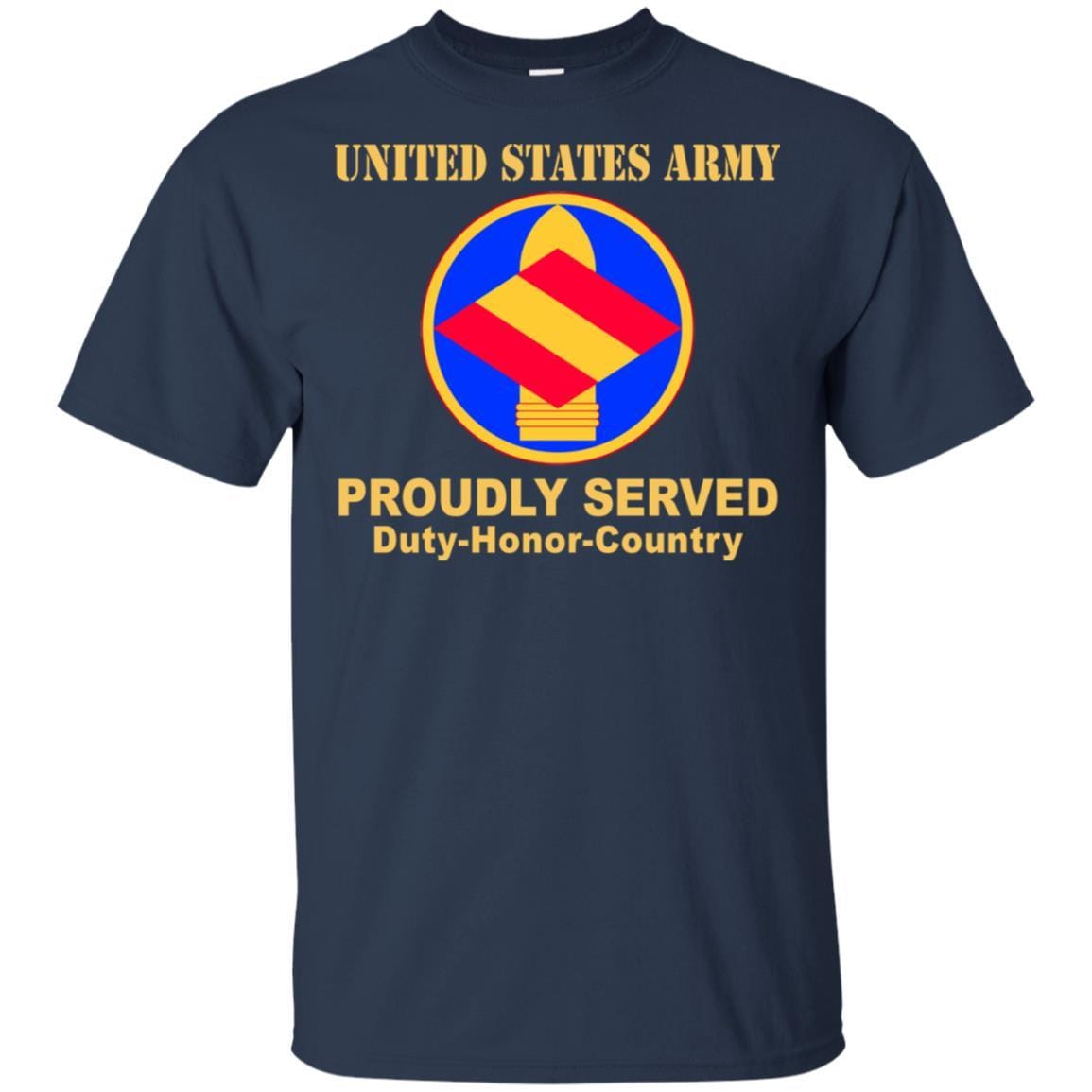 US ARMY 142 FIRES BRIGADE - Proudly Served T-Shirt On Front For Men-TShirt-Army-Veterans Nation