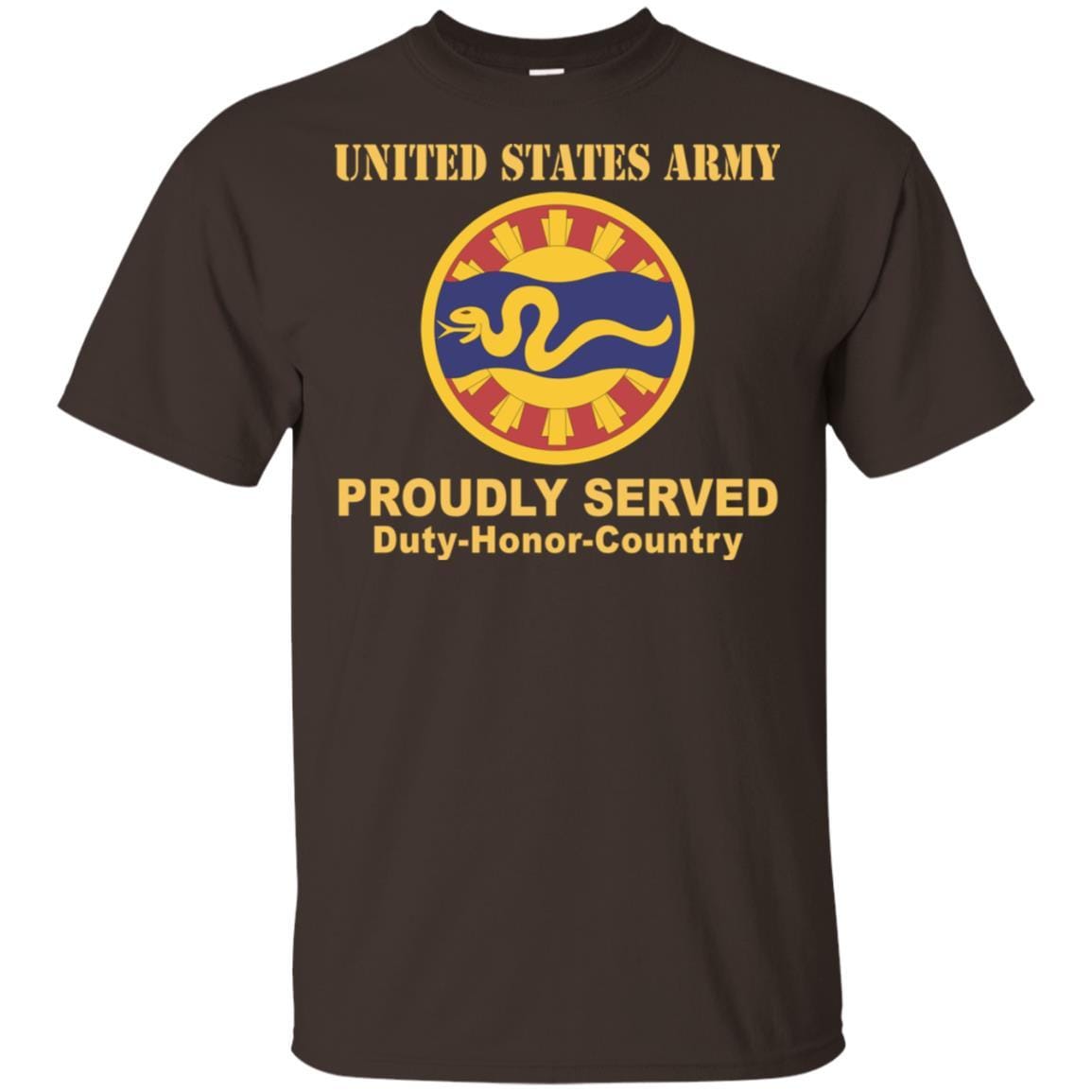 US ARMY 116TH CAVALRY BRIGADE- Proudly Served T-Shirt On Front For Men-TShirt-Army-Veterans Nation