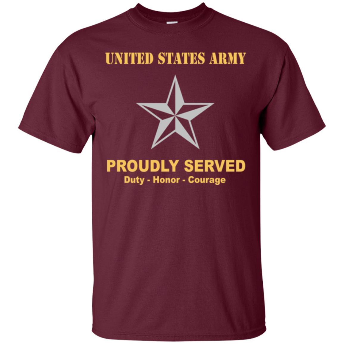 US Army O-7 Brigadier General O7 BG General Officer Ranks Men Front Shirt US Army Rank-TShirt-Army-Veterans Nation