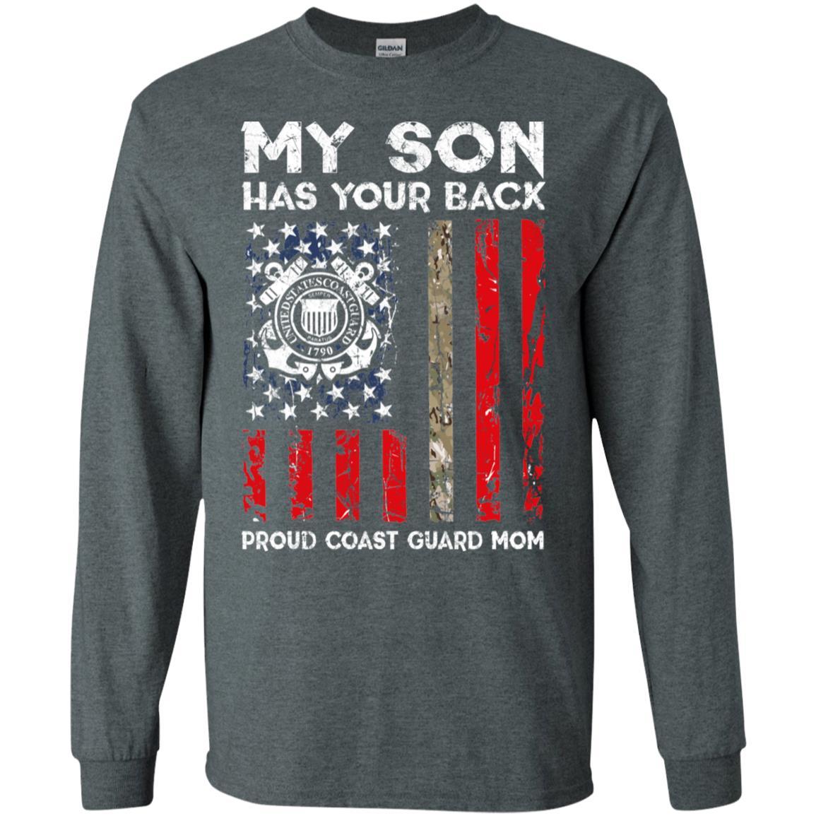 My Son Has Your Back - Proud Coast Guard Mom Men T Shirt On Front-TShirt-USCG-Veterans Nation