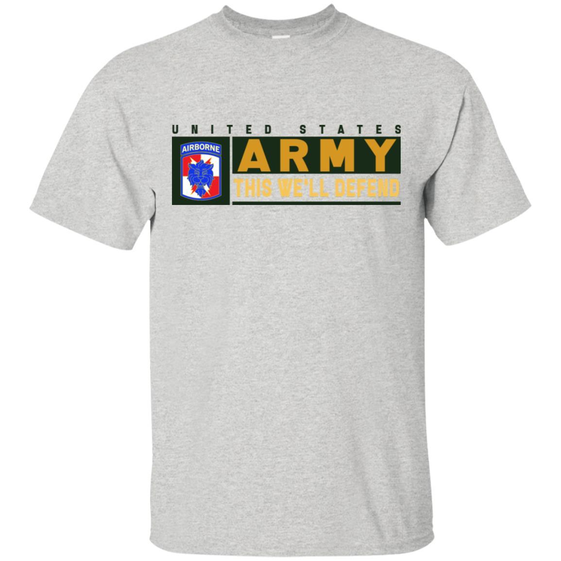 US Army 35TH SIGNAL BRIGADE W AIRBORNE TAB- This We'll Defend T-Shirt On Front For Men-TShirt-Army-Veterans Nation