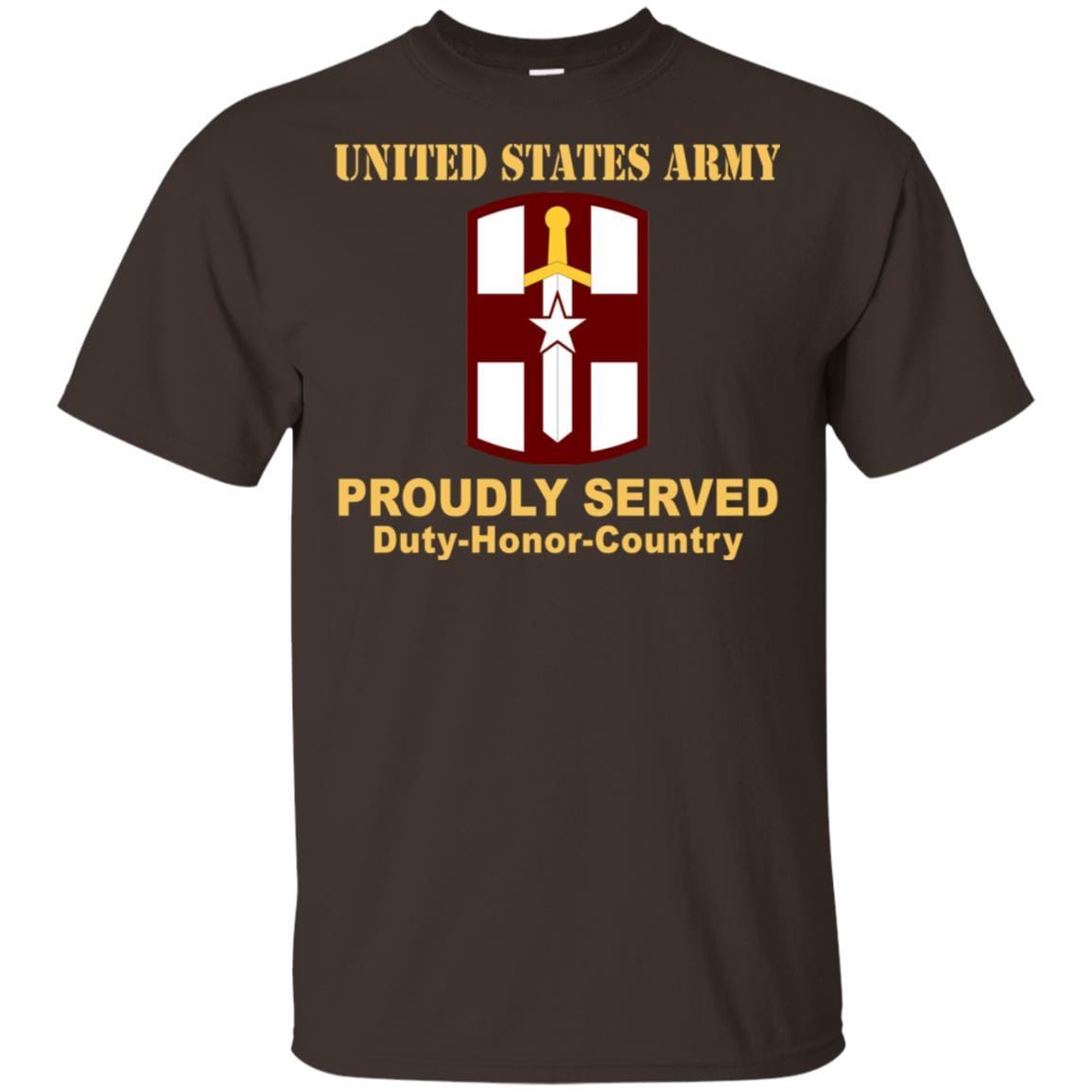 US ARMY 807TH MEDICAL COMMAND- Proudly Served T-Shirt On Front For Men-TShirt-Army-Veterans Nation