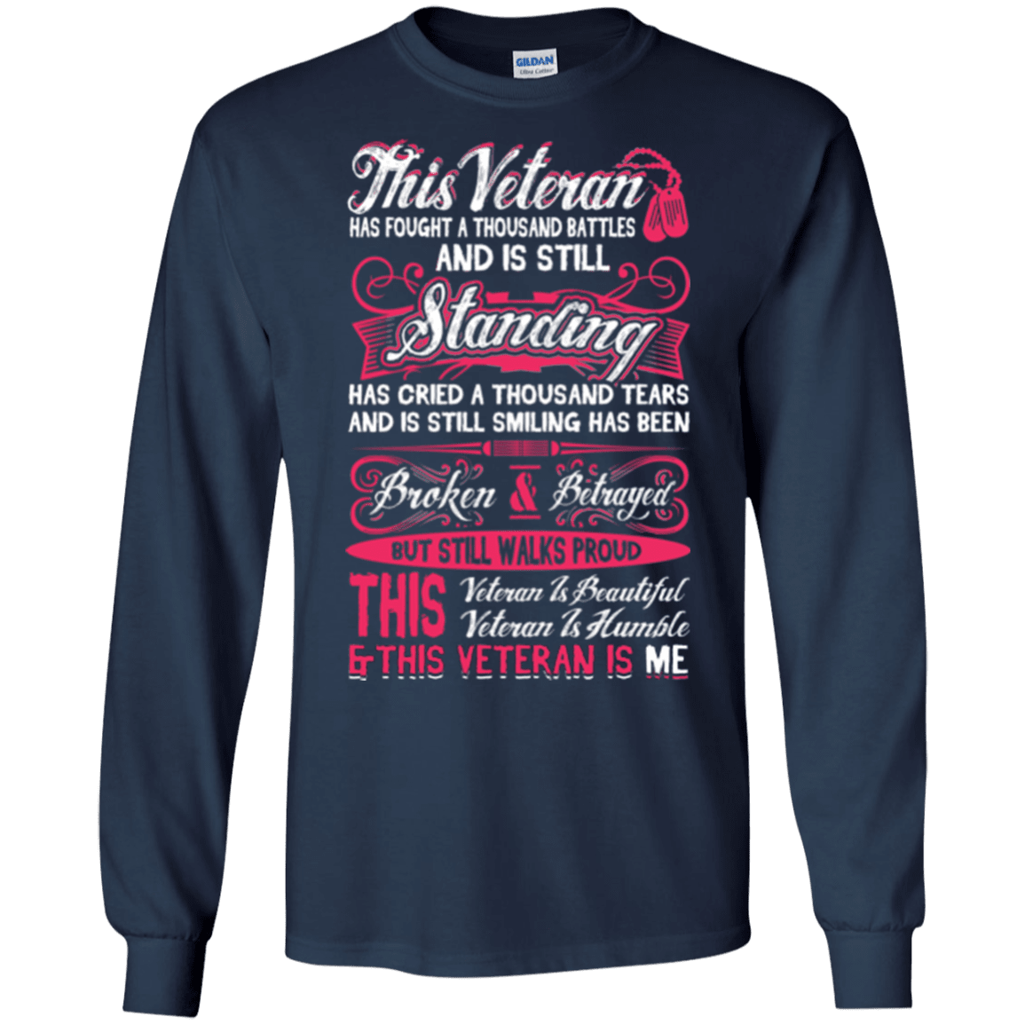 Military T-Shirt "This Veteran is Beautiful and Humble"-TShirt-General-Veterans Nation