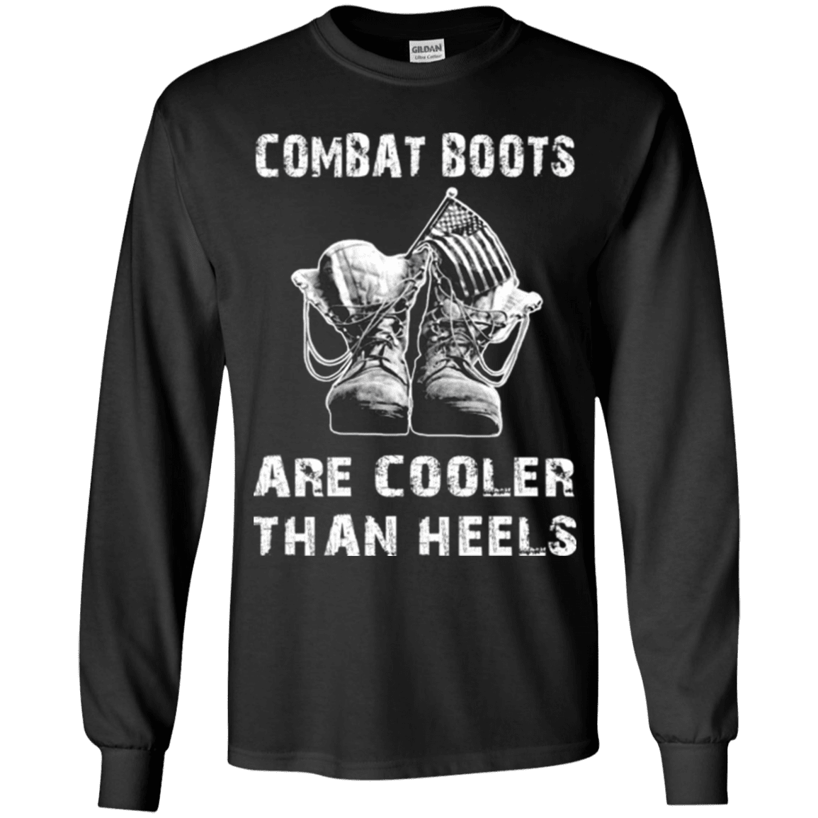 Military T-Shirt "Veteran - Combat Boots Are Cooler Than Heels"-TShirt-General-Veterans Nation