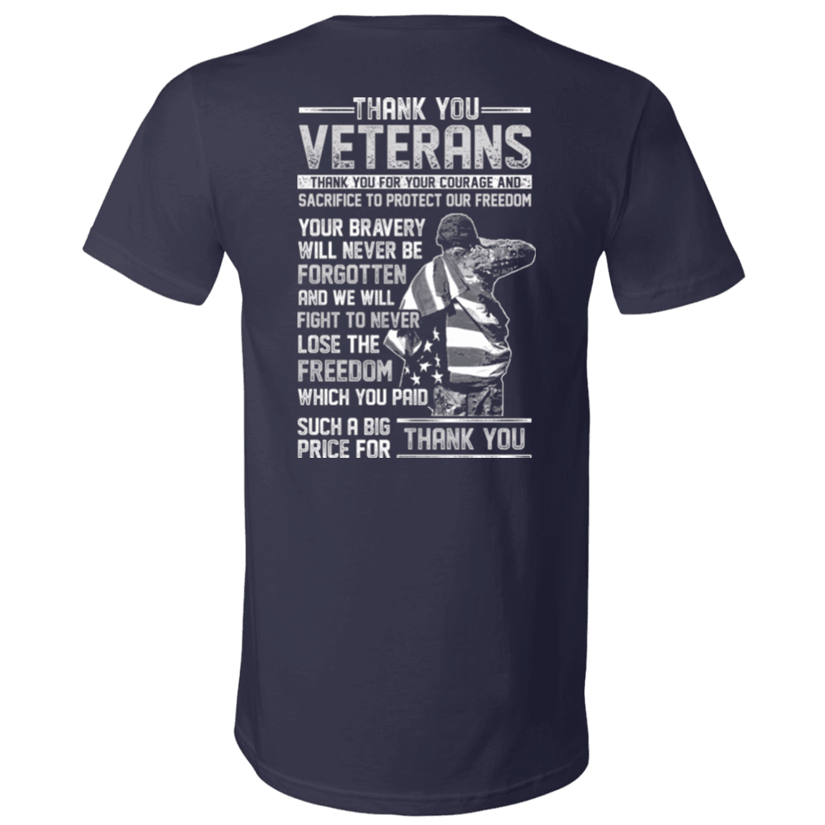 Military T-Shirt "Thank You Veterans"-TShirt-General-Veterans Nation