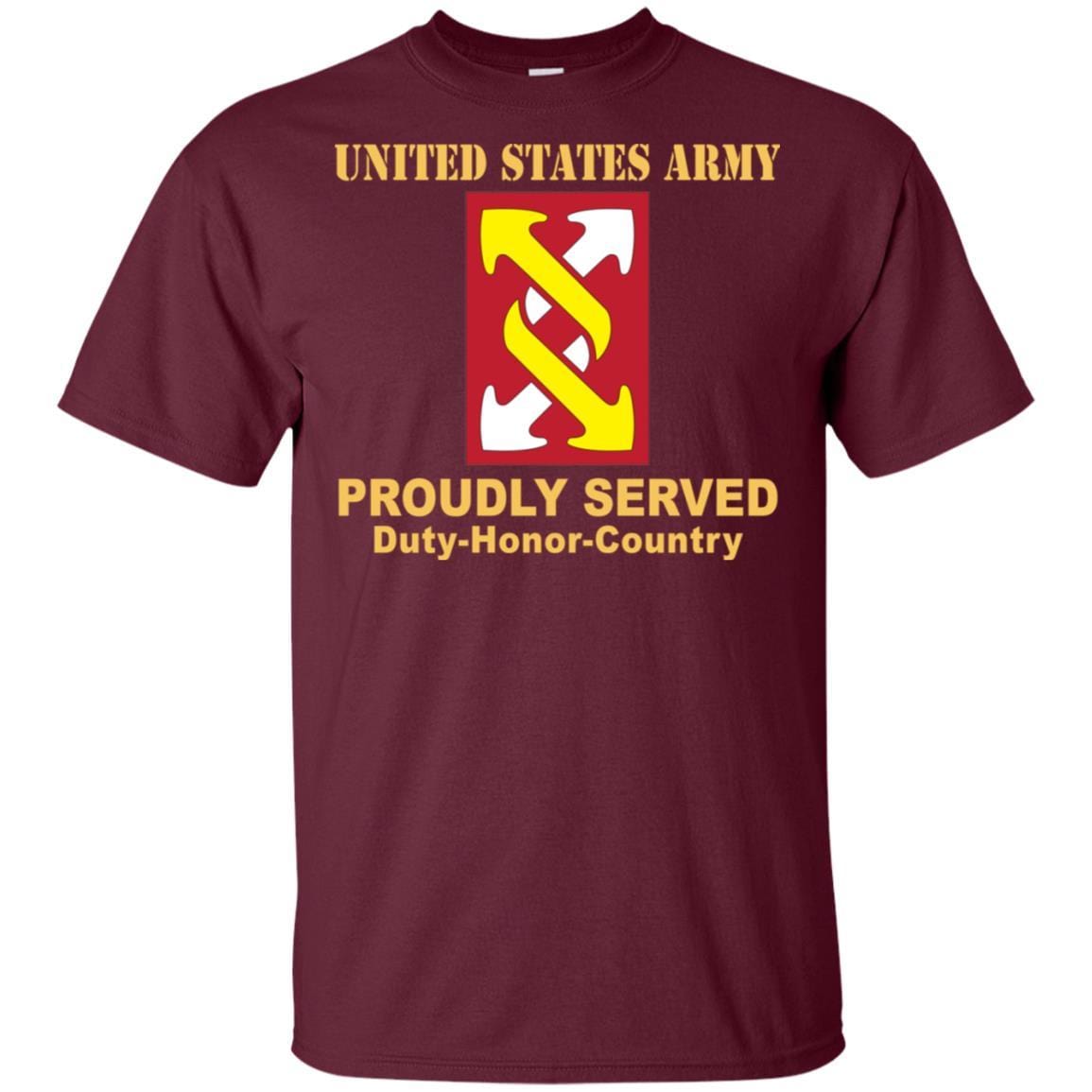 US ARMY 143RD SUSTAINMENT BRIGADE- Proudly Served T-Shirt On Front For Men-TShirt-Army-Veterans Nation