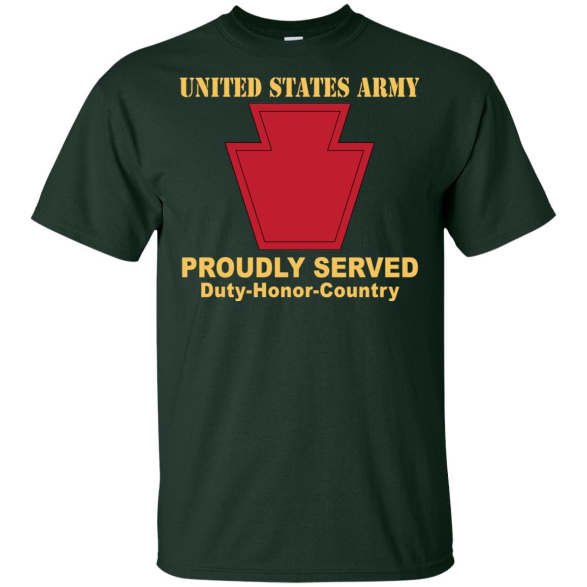 US ARMY 28TH INFANTRY DIVISION - Proudly Served T-Shirt On Front For Men-TShirt-Army-Veterans Nation