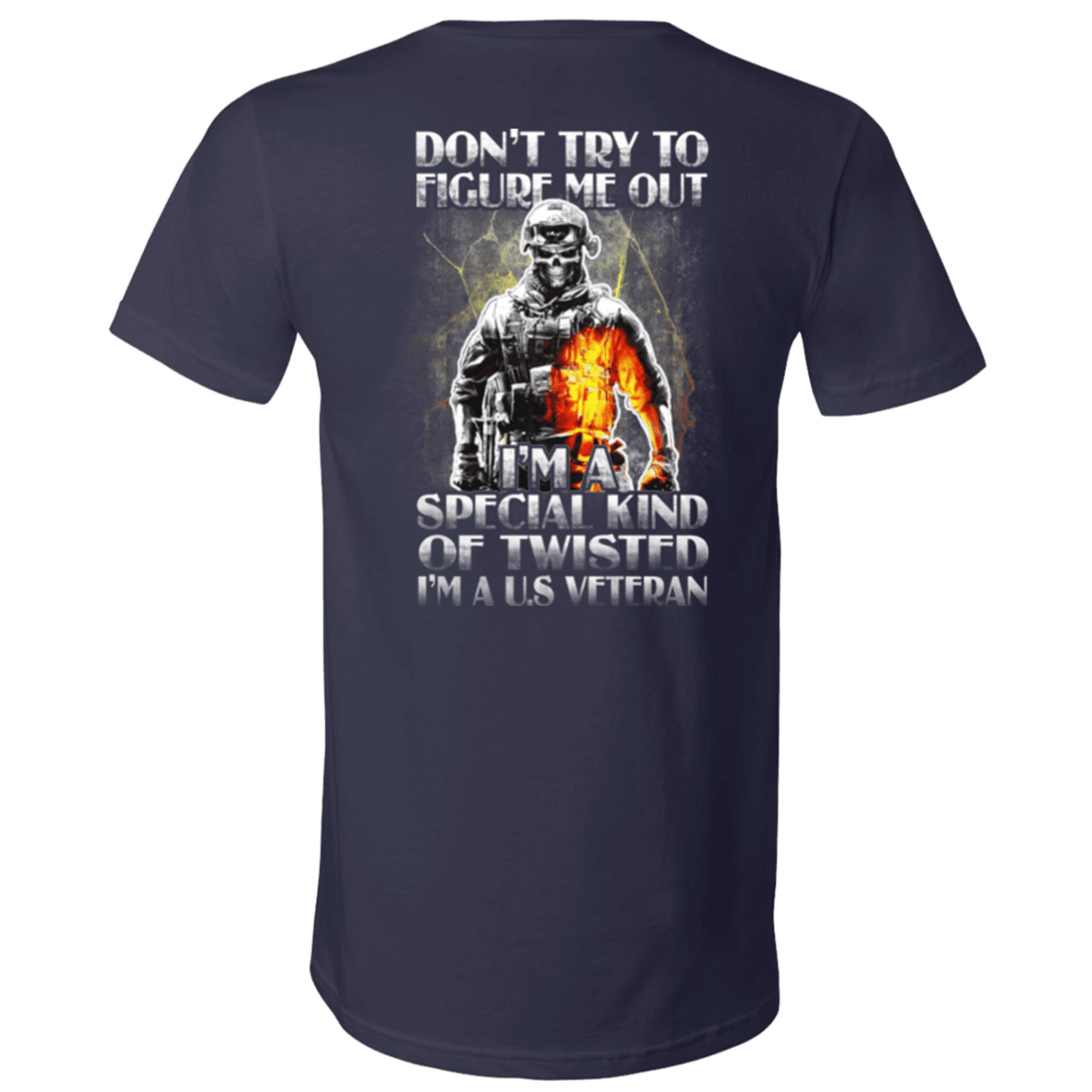 Military T-Shirt "Don't Try to Figure Me Out - I'm A US Veteran"-TShirt-General-Veterans Nation