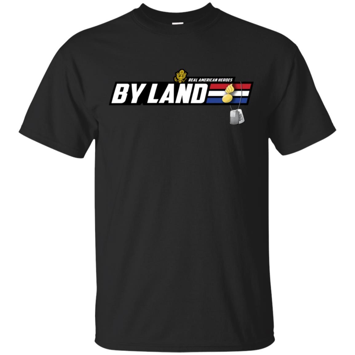 US Army T-Shirt "Ordnance Corps Real American Heroes By Land" On Front-TShirt-Army-Veterans Nation