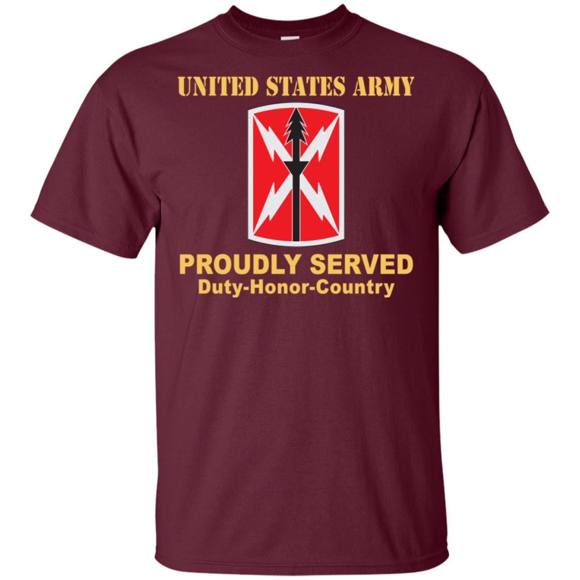US ARMY 516 SIGNAL BRIGADE- Proudly Served T-Shirt On Front For Men-TShirt-Army-Veterans Nation