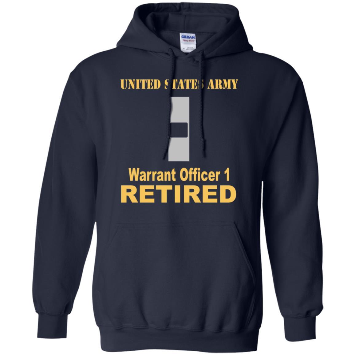 US Army W-1 Warrant Officer 1 W1 WO1 Warrant Officer Retired Men T Shirt On Front-TShirt-Army-Veterans Nation