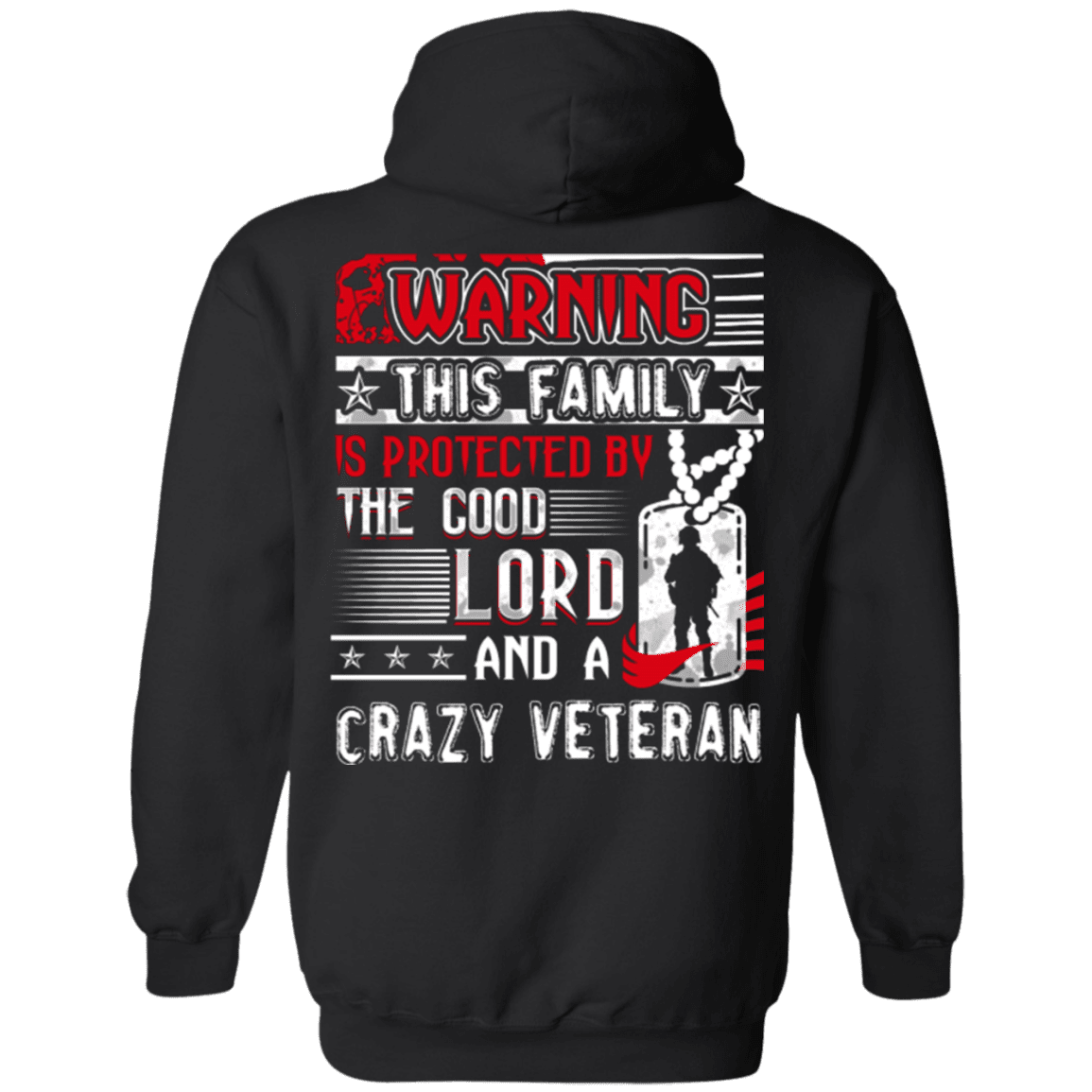 Military T-Shirt "The Good Lord And A Crazy Veteran"-TShirt-General-Veterans Nation