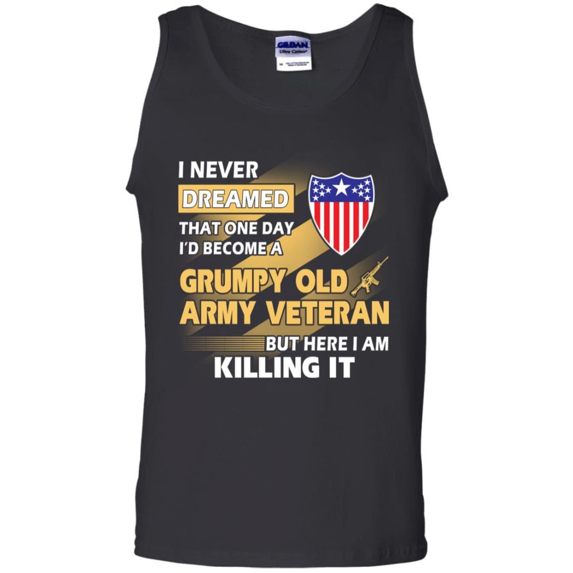 US Army T-Shirt "Adjutant General Grumpy Old Veteran" On Front-TShirt-Army-Veterans Nation