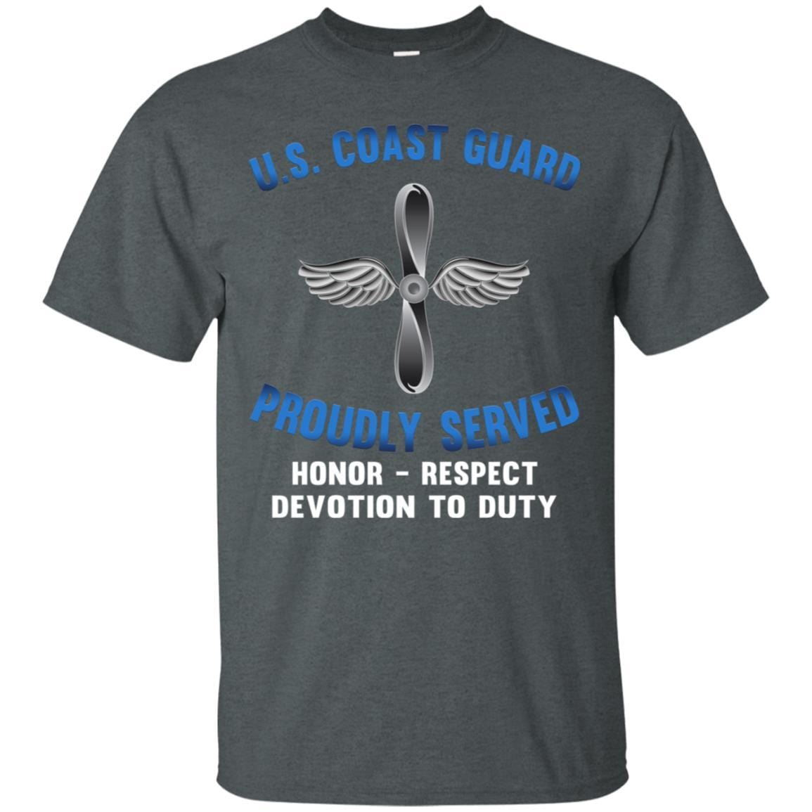 US Coast Guard Aviation Maintenance Technician AMT Logo Proudly Served T-Shirt For Men On Front-TShirt-USCG-Veterans Nation