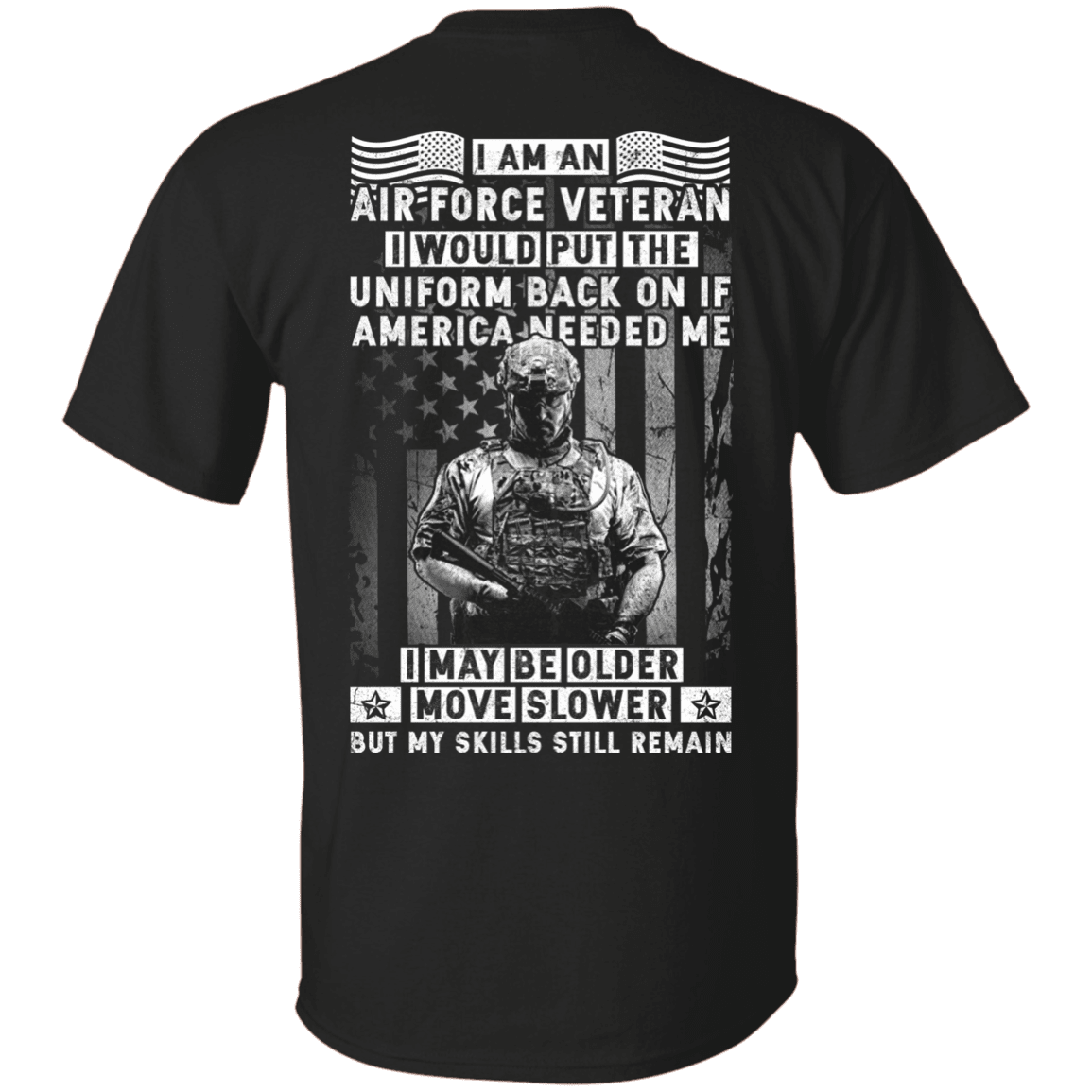 I am an Air Force Veteran Men Back T Shirts-TShirt-USAF-Veterans Nation
