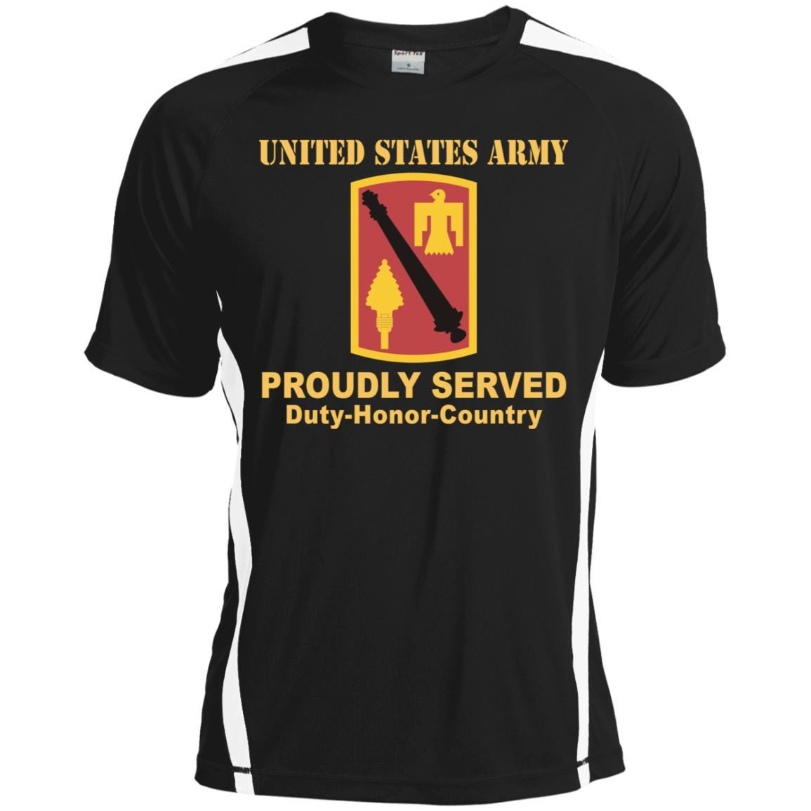 US ARMY 45 FIRES BRIGADE- Proudly Served T-Shirt On Front For Men-TShirt-Army-Veterans Nation