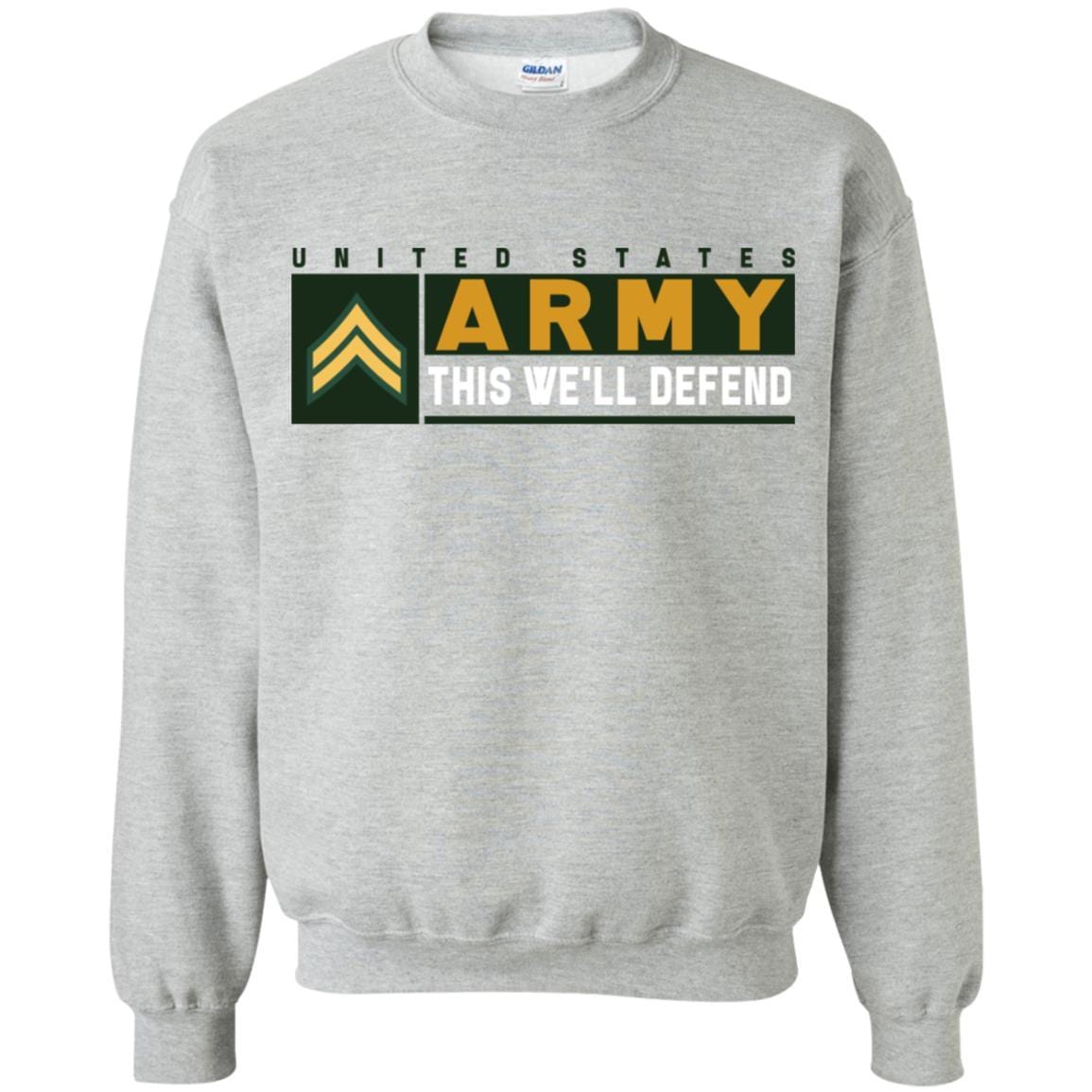 US Army E-4 Corporal This We Will Defend Long Sleeve - Pullover Hoodie-TShirt-Army-Veterans Nation