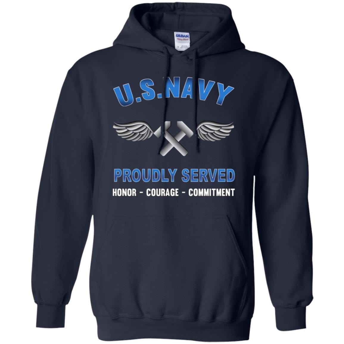 Navy Aviation Structural Mechanic Navy AM - Proudly Served T-Shirt For Men On Front-TShirt-Navy-Veterans Nation