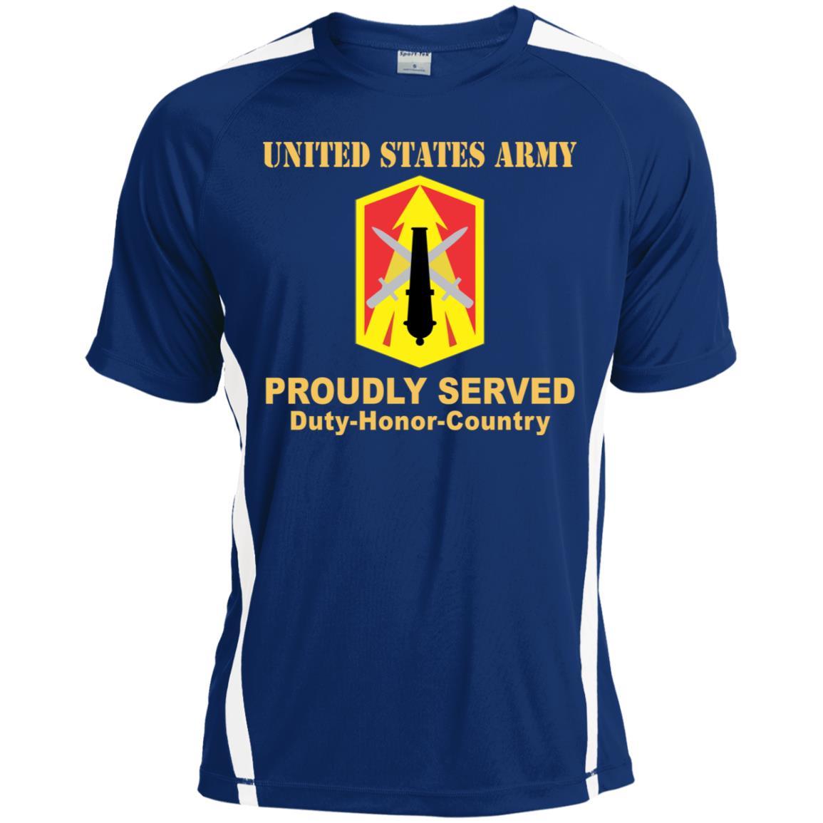 US ARMY 214TH FIRES BRIGADE - Proudly Served T-Shirt On Front For Men-TShirt-Army-Veterans Nation