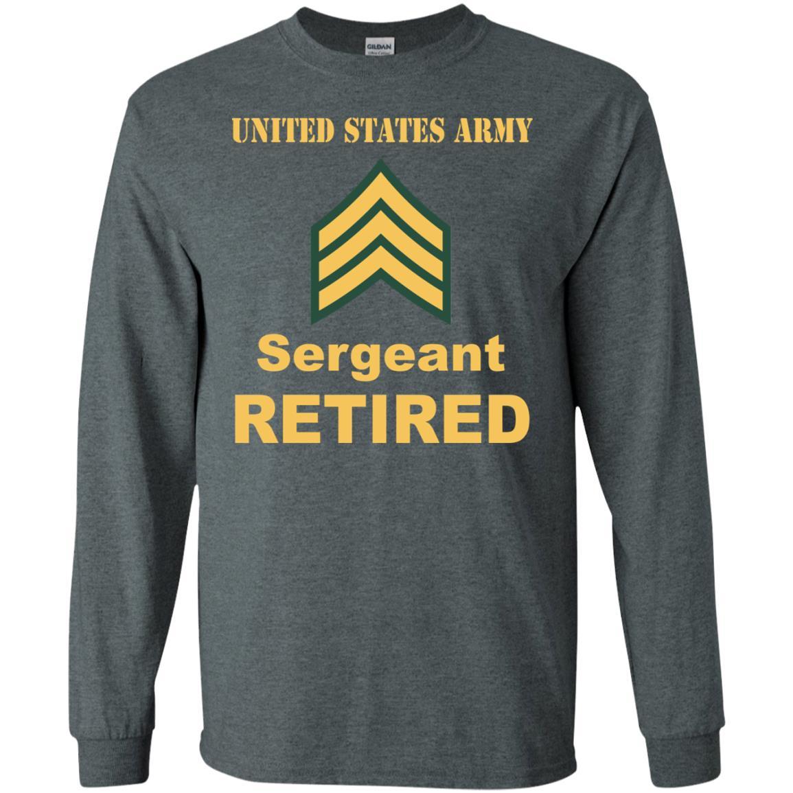 US Army E-5 Sergeant E5 SGT Noncommissioned Officer Reired Men T Shirt On Front-TShirt-Army-Veterans Nation