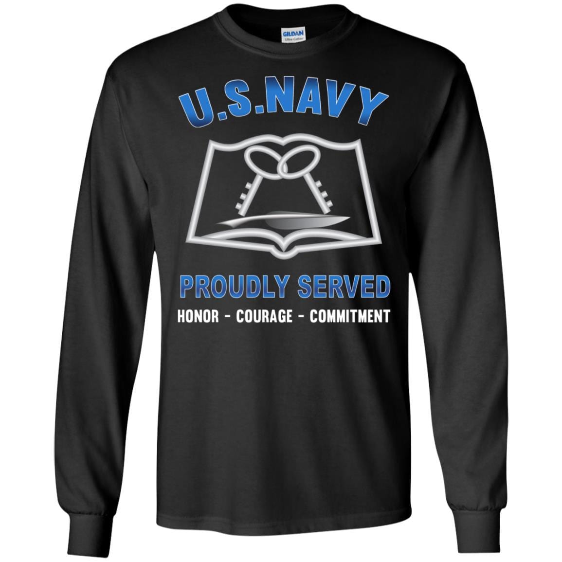 Navy Mess Management Specialist MS Navy CS - Proudly Served T-Shirt For Men On Front-TShirt-Navy-Veterans Nation