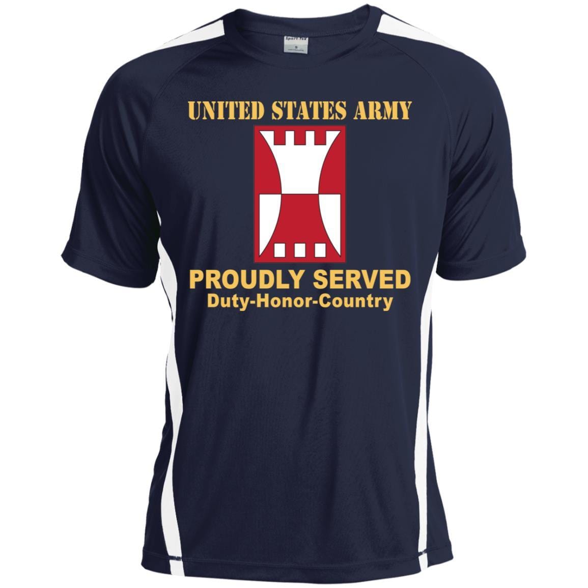 US ARMY 416 ENGINEER COMMAND- Proudly Served T-Shirt On Front For Men-TShirt-Army-Veterans Nation