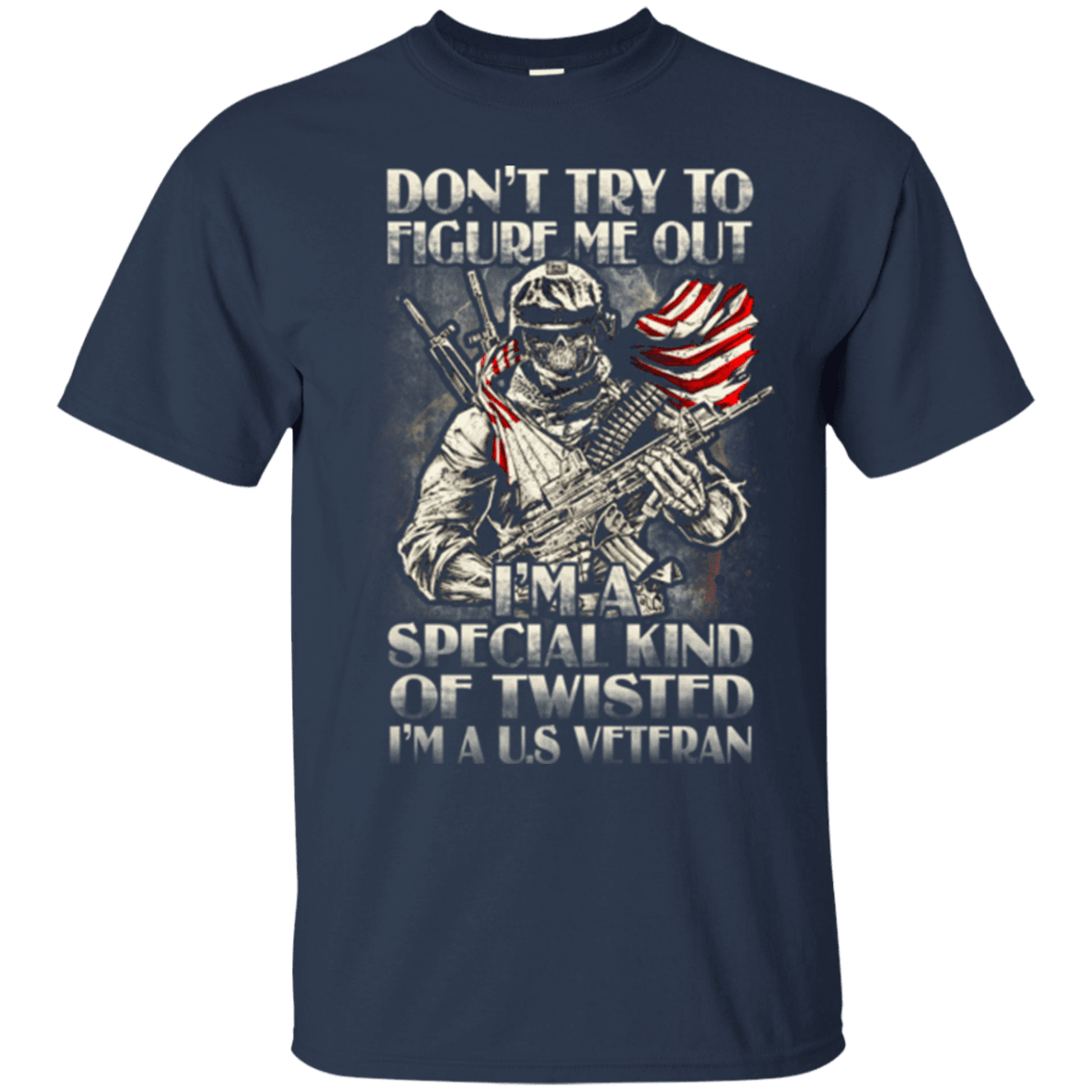Military T-Shirt "Don't Try to Figure Me Out - I'm A US Veteran"-TShirt-General-Veterans Nation