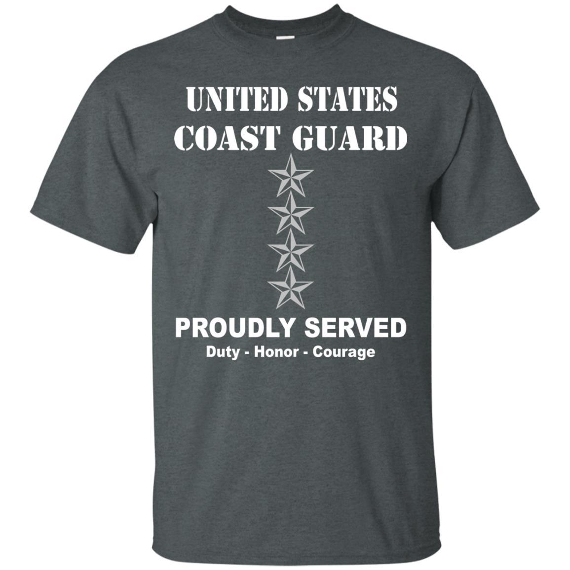 US Coast Guard O-10 Admiral O10 ADM Flag Officer Men Front USCG T Shirt-TShirt-USCG-Veterans Nation