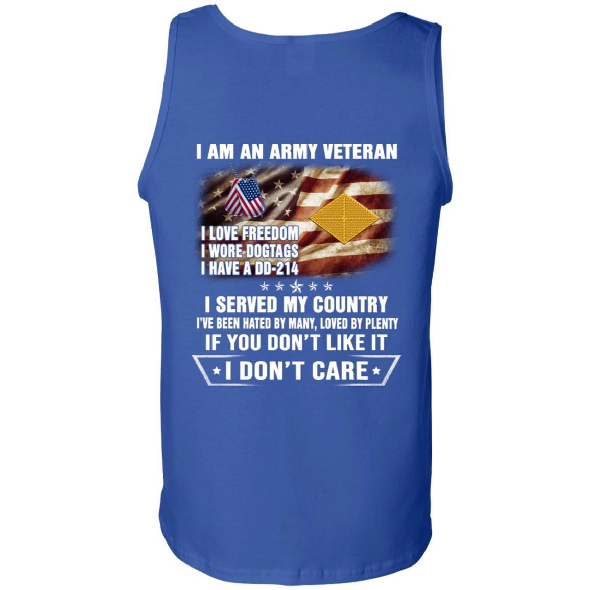 T-Shirt "I Am An Army Finance Corps Veteran" On Back-TShirt-Army-Veterans Nation