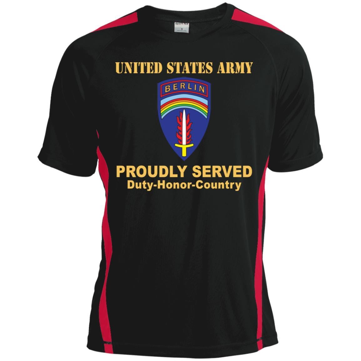 US ARMY BERLIN COMMAND- Proudly Served T-Shirt On Front For Men-TShirt-Army-Veterans Nation