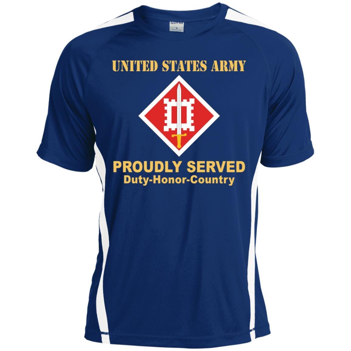 US ARMY 18TH ENGINEER BRIGADE- Proudly Served T-Shirt On Front For Men-TShirt-Army-Veterans Nation