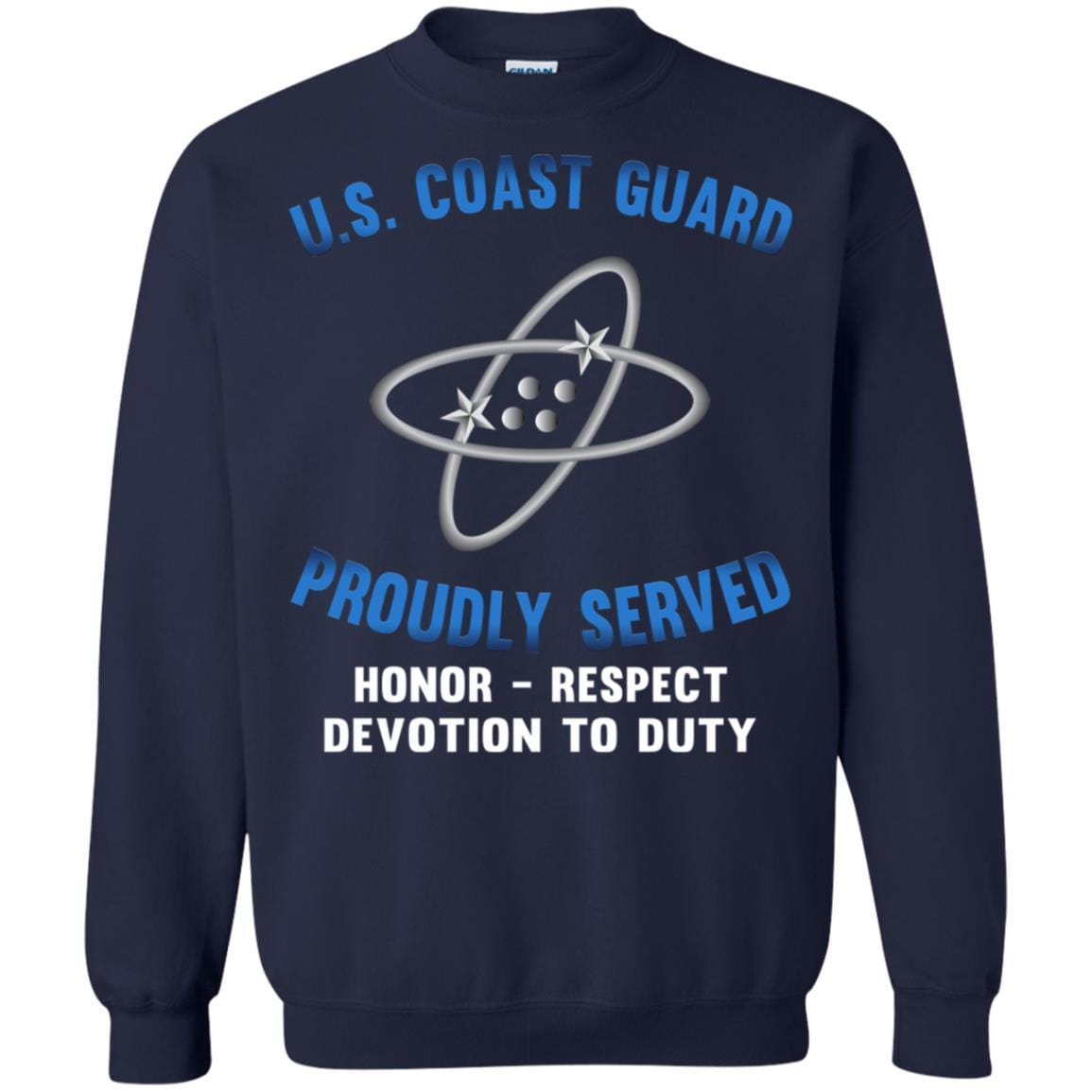US Coast Guard Electronics Technician ET Logo Proudly Served T-Shirt For Men On Front-TShirt-USCG-Veterans Nation
