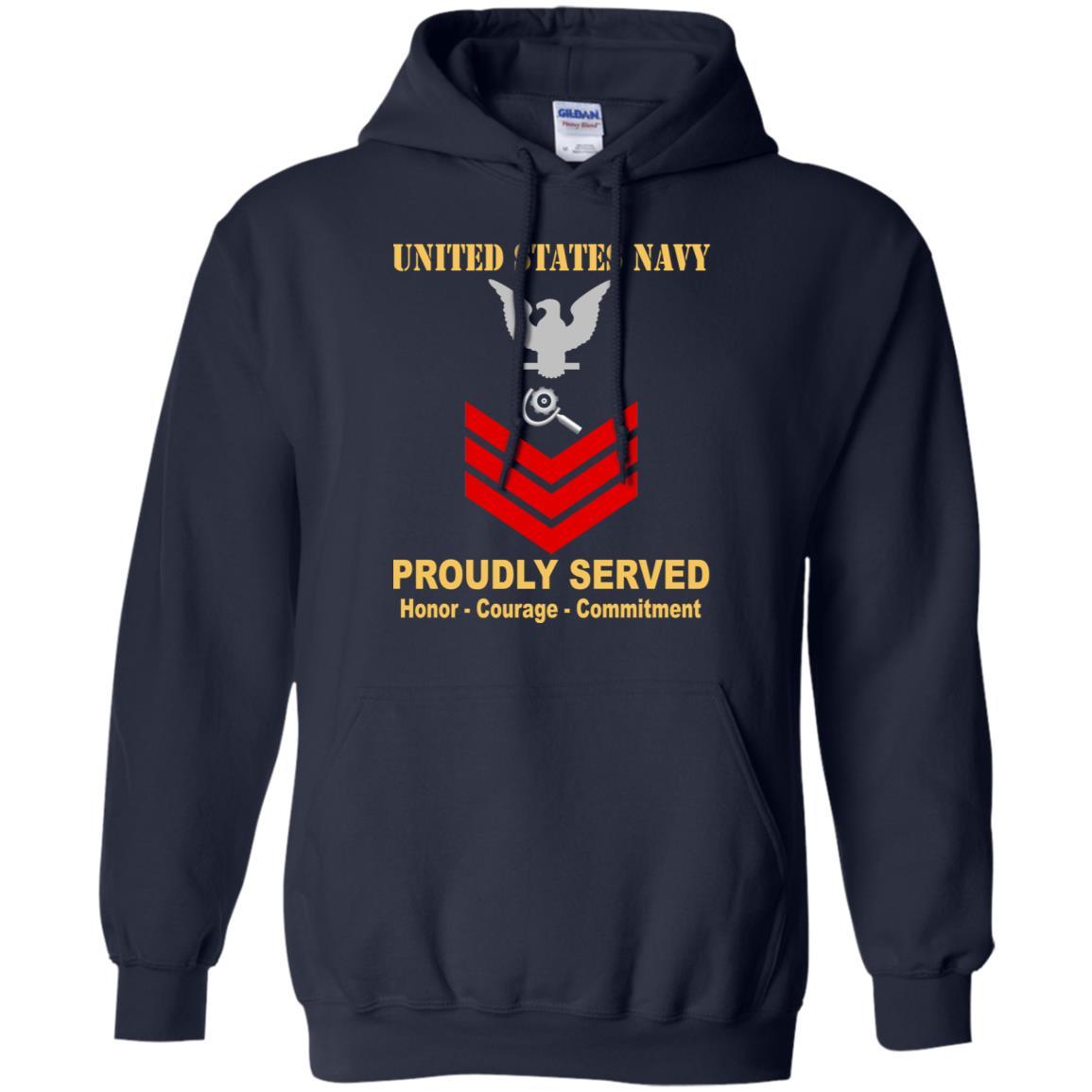 U.S Navy Machinery repairman Navy MR E-6 Rating Badges Proudly Served T-Shirt For Men On Front-TShirt-Navy-Veterans Nation