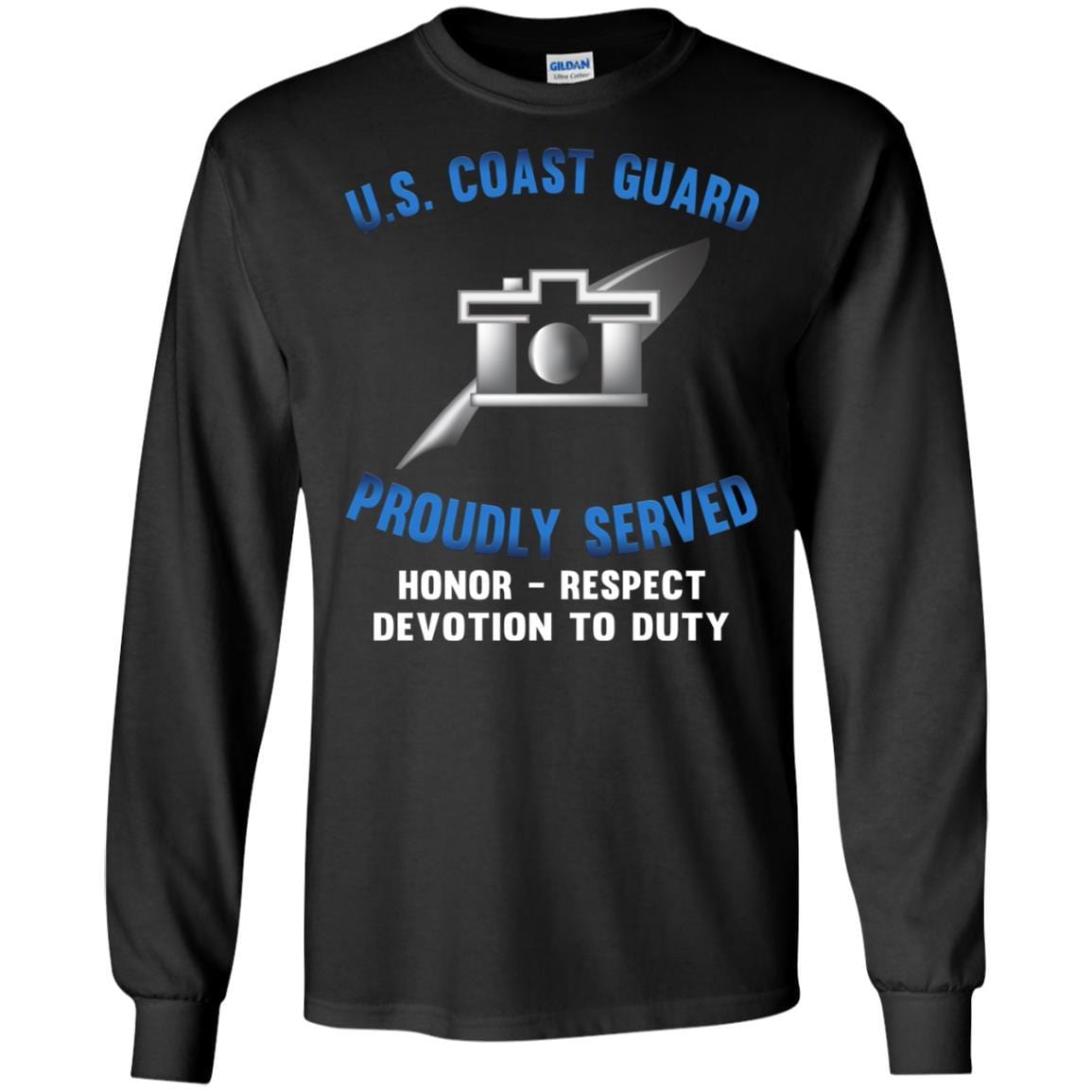 USCG PUBLIC AFFAIRS SPECIALIST PA Logo Proudly Served T-Shirt For Men On Front-TShirt-USCG-Veterans Nation