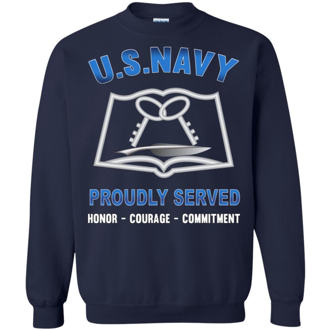 Navy Mess Management Specialist MS Navy CS - Proudly Served T-Shirt For Men On Front-TShirt-Navy-Veterans Nation
