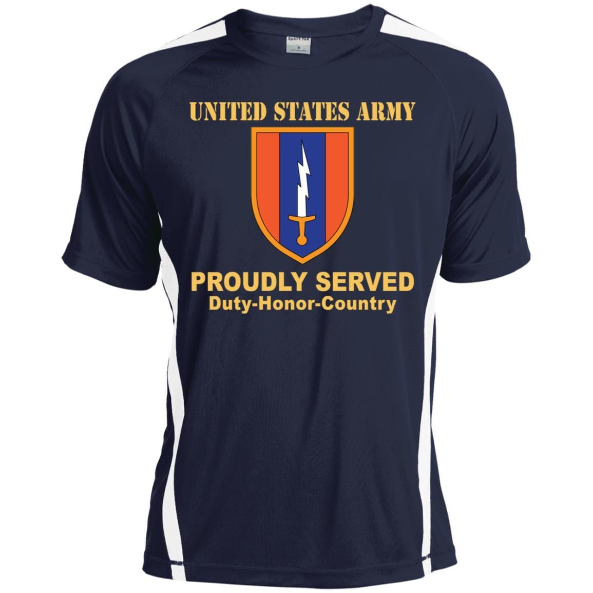 US ARMY 1ST SIGNAL- Proudly Served T-Shirt On Front For Men-TShirt-Army-Veterans Nation